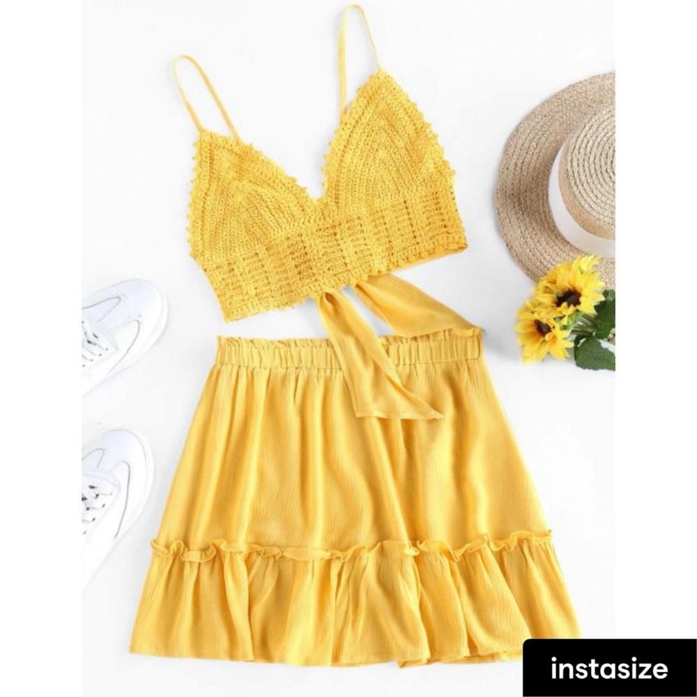 2 Piece Set 💛🌻Skirt + Top